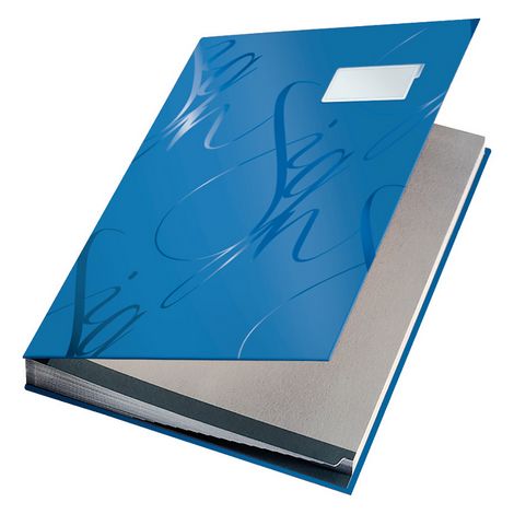 Папка на подпись Leitz Design Signature Book, 18 разделителей, синяя - №1