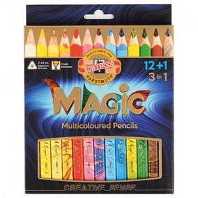 Олівці кольорові Koh-i-Noor Magic, 12 кольорів + блендер