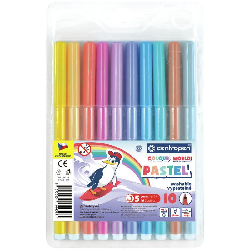 Фломастери Centropen 7550/1209 TP, 12 кольорів