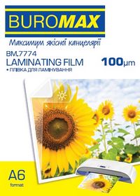 Плівка для ламінування глянцева 100 мкм, A6 (111x154 мм), 100 шт.