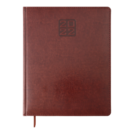 Еженедельник датированный 2022 Buromax BRAVO(Soft), коричневый - №1