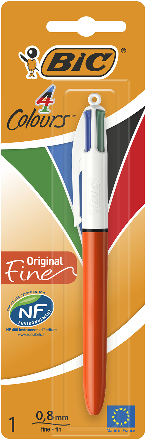 Ручка шариковая автоматическая BIC "4 in 1 Colours Original Fine"0.32 мм, ассорти - №2