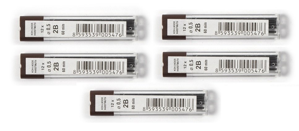 Набор грифелей для механического карандаша, HB 0.5 мм, 5 шт - №1