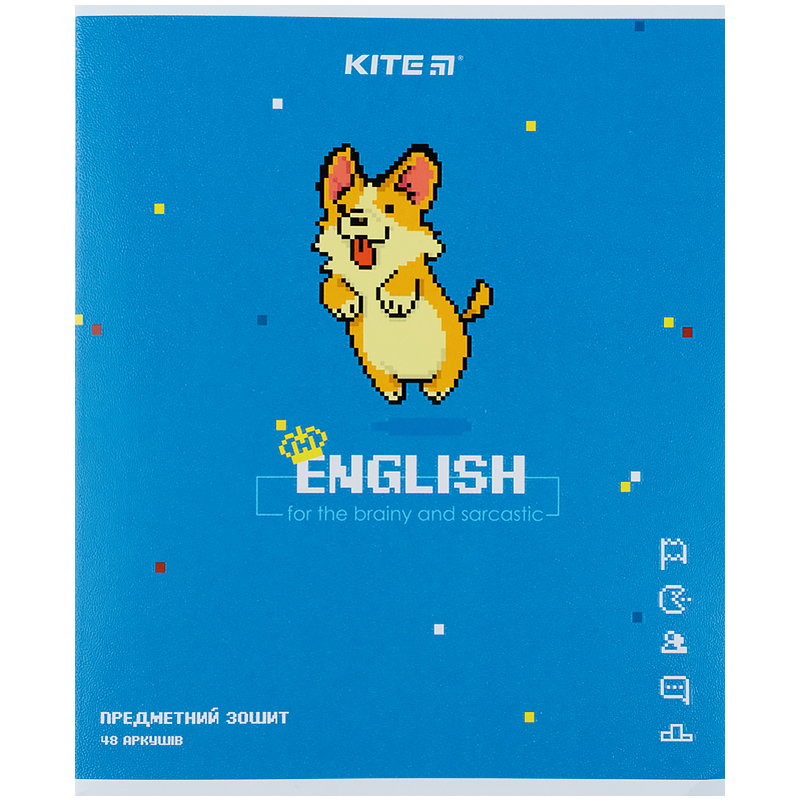 Тетрадь предметная по Английскому языку Kite Pixel А5, 48 листов, линия