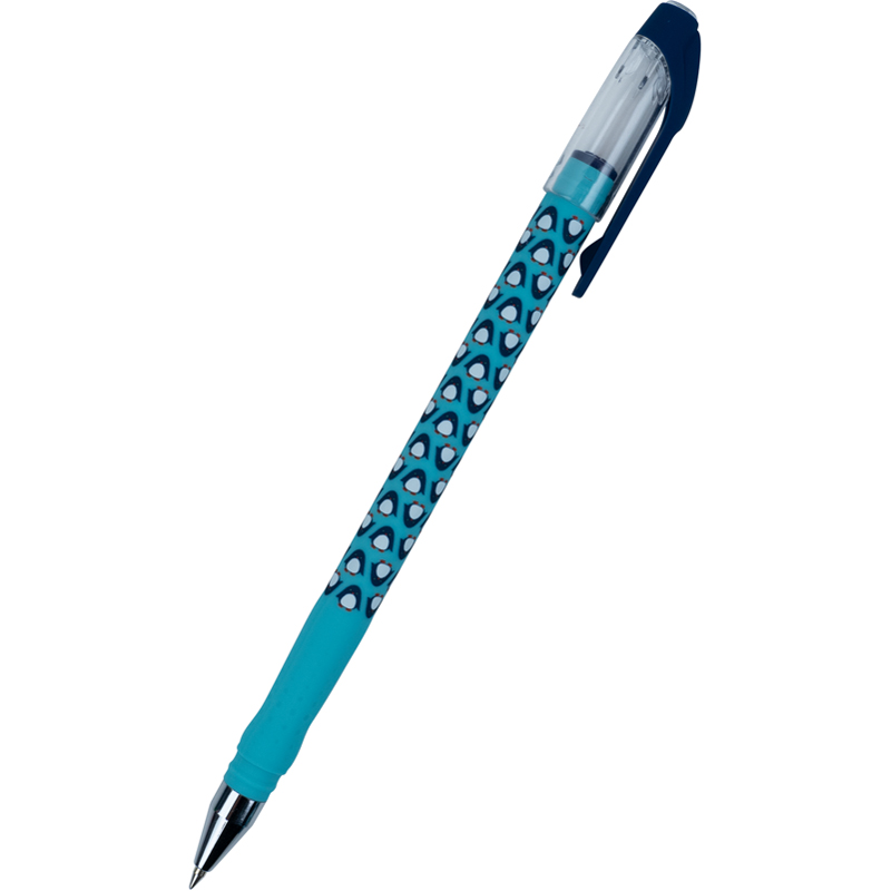 Ручка кулькова Axent Penguins 0,5 мм, синій