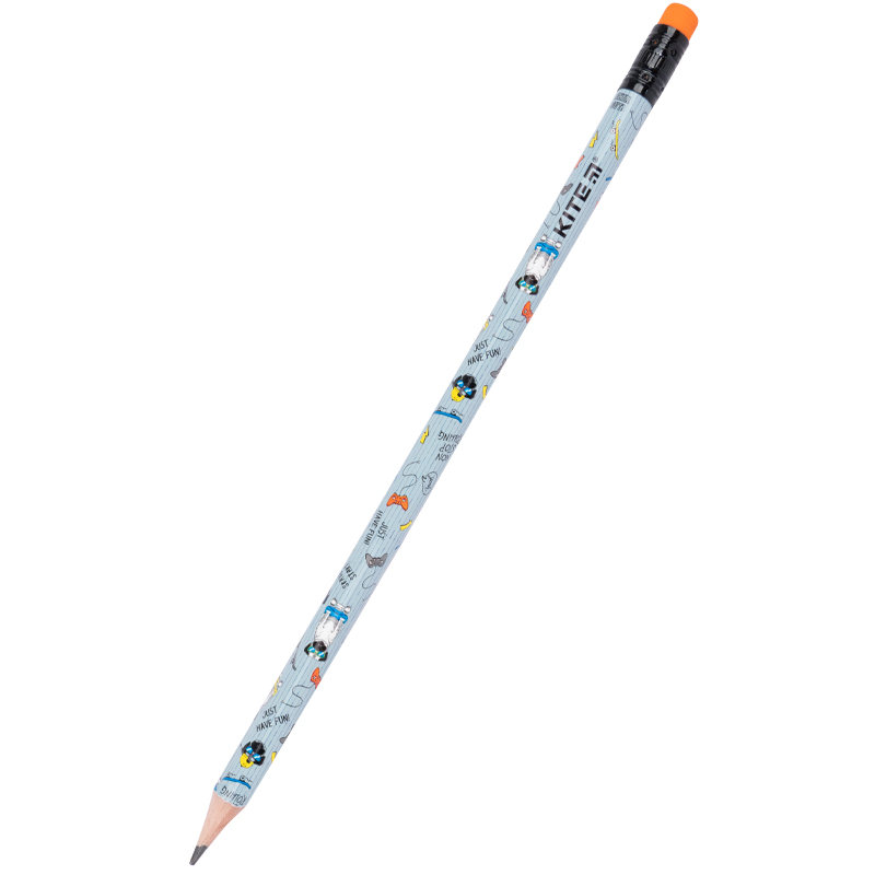 Олівець графітний з гумкою KITE Rolling, НВ, 36 шт - №1