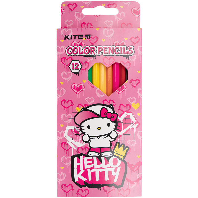 Олівці кольорові KITE Hello Kitty, 12 кольорів