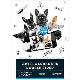 Картон белый KITE Dogs A4, 10 листов