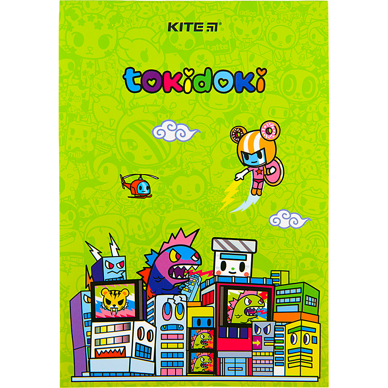 Блокнот-планшет KITE tokidoki A5, 50 листов, клетка, принт - №1
