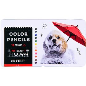 Олівці кольорові KITE Dogs, 12 кольорів