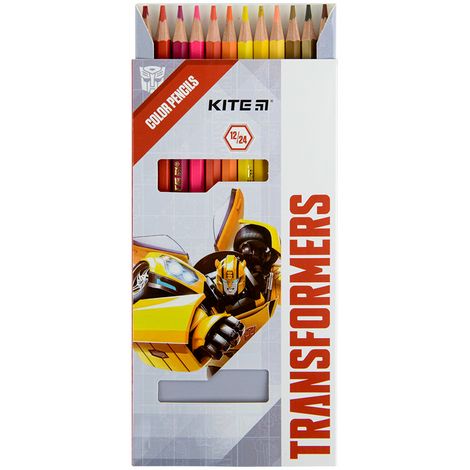 Карандаши цветные двусторонние KITE Transformers, 24 цвета - №3