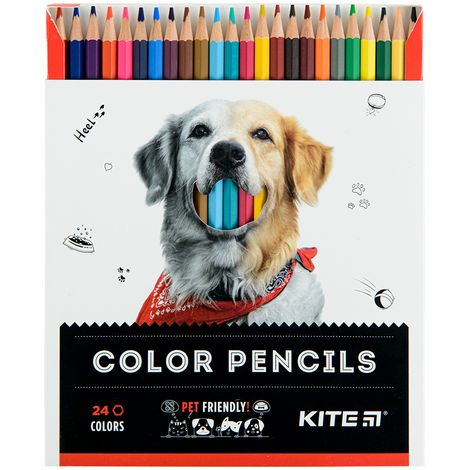 Карандаши цветные KITE Dogs, 24 цвета - №2