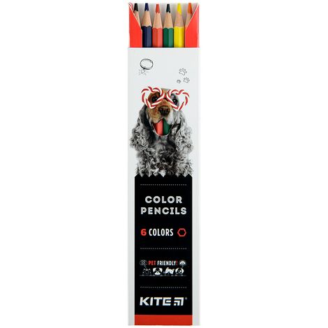 Карандаши цветные KITE Dogs, 6 цветов - №2