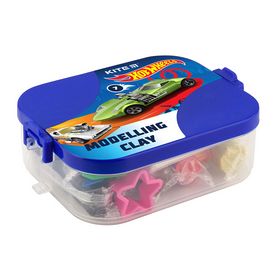 Пластилін KITE Hot Wheels, 7 кольорів + 8 інструментів, 380 г