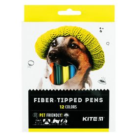 Фломастери KITE Dogs, 12 кольорів