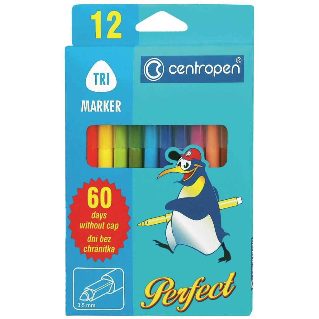 Фломастери Perfect 2510, Centropen, 12 кольорів