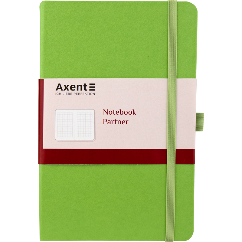 Книга записная Axent Partner, 125х195 мм, 96 листов, клетка, салатовая - №1