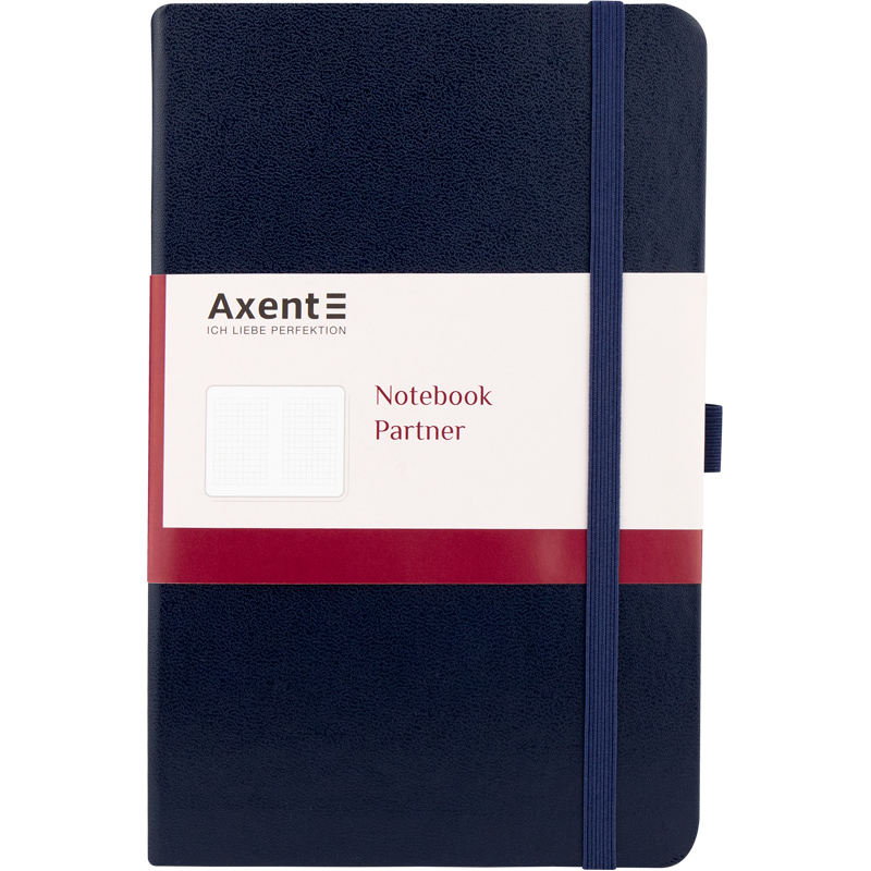 Книга записная Axent Partner, 125х195 мм, 96 листов, клетка, синяя - №1