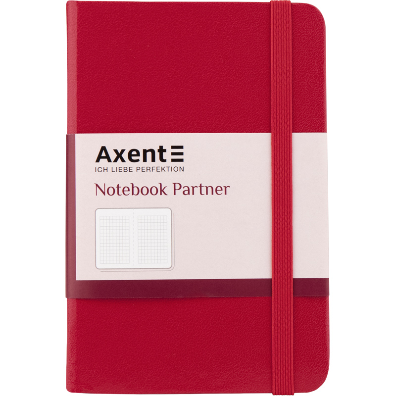 Книга записная Axent Partner, 95х140 мм, 96 листов, клетка, красная - №1