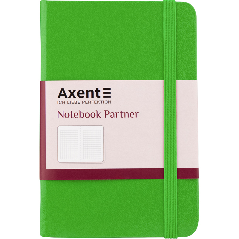 Книга записная Axent Partner, 95х140 мм, 96 листов, клетка, салатовая - №1