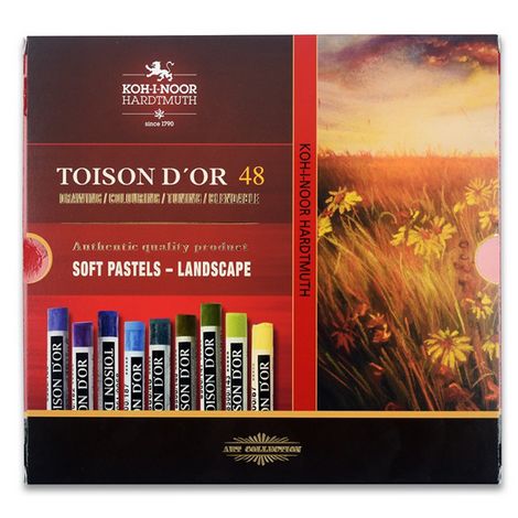 Пастельные мелки Toison D'or Landscape, 48 цветов - №1