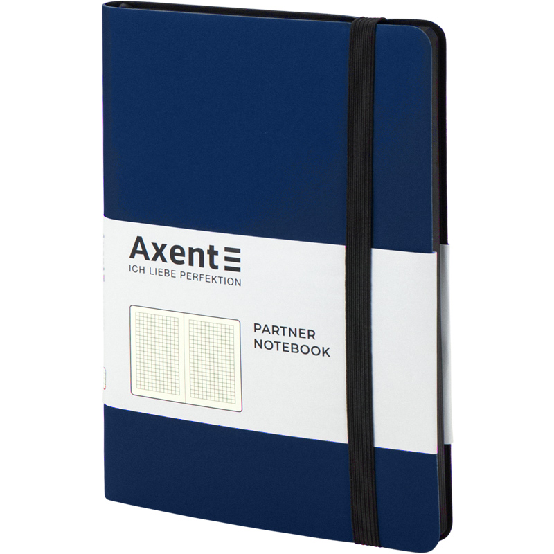 Книга записная Axent Partner Soft, 12,5х19,5 см, клетка, синяя - №2