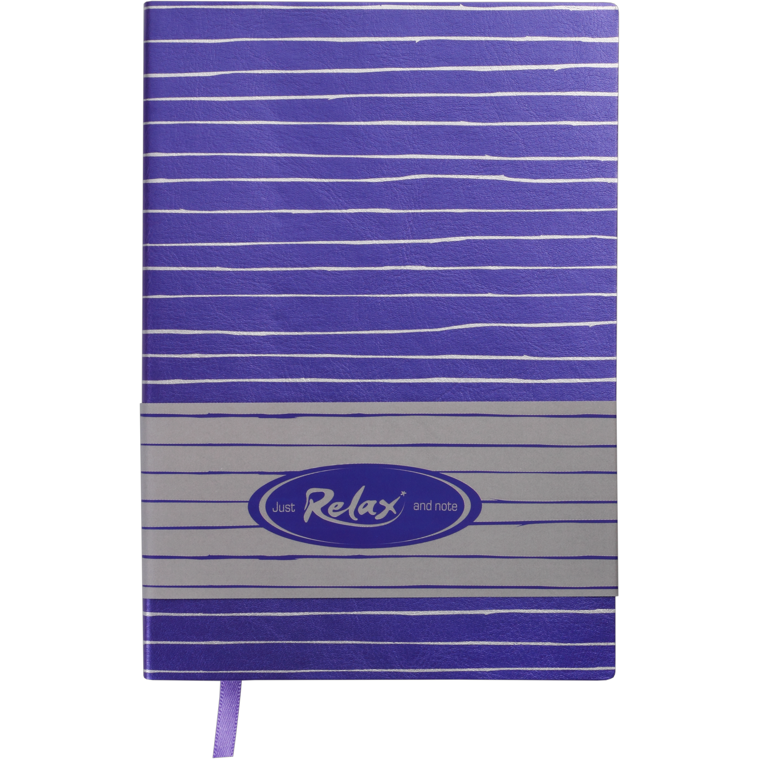 Блокнот деловой Buromax RELAX, А5, 96 листов, линия, фиолетовый - №1