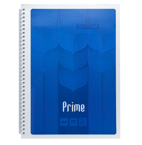 Бізнес-зошит Buromax PRIME А4, 96 аркушів, клітинка, синя