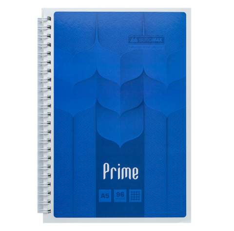 Тетрадь для записей Buromax PRIME А5, 96 листов, клетка, синяя - №1