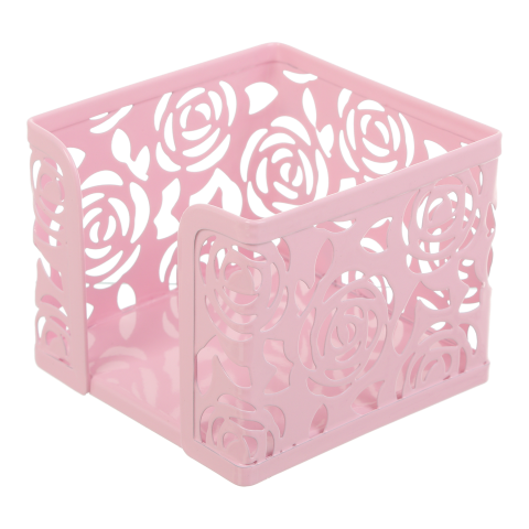 Бокс для бумаги металлический Buromax ROSE PASTEL, розовый - №1