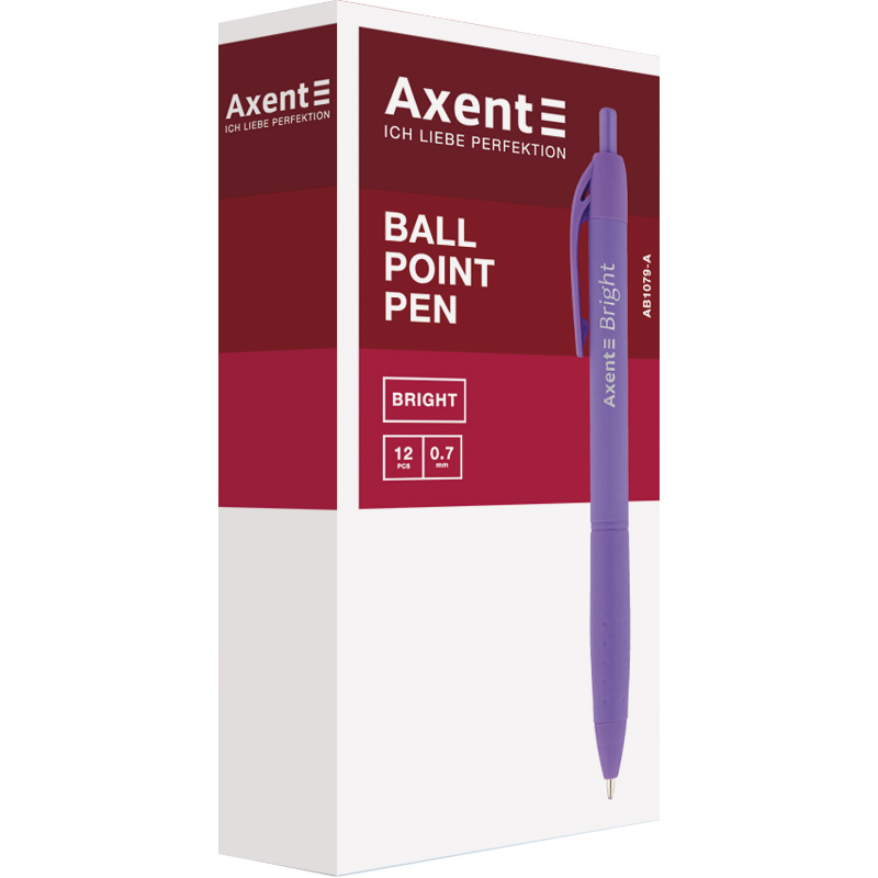 Ручка шариковая автоматическая Axent Bright 0,7 мм, синяя - №2