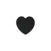 Блок бумаги для заметок BLACK HEART, с клейким слоем, 70х70 мм, 50 л., черный, KIDS Line - №2