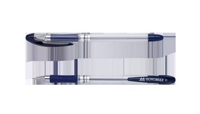 Ручка масляная MaxOFFICE, 0,7мм, резин. грипп, пласт. корпус, синие чернила
