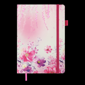 Блокнот діловий Buromax CHERIE А5, 96 листів, крапка, рожевий