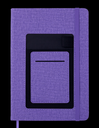 Блокнот деловой Buromax COMFORT А5, 96 листов, точка, фиолетовый - №1