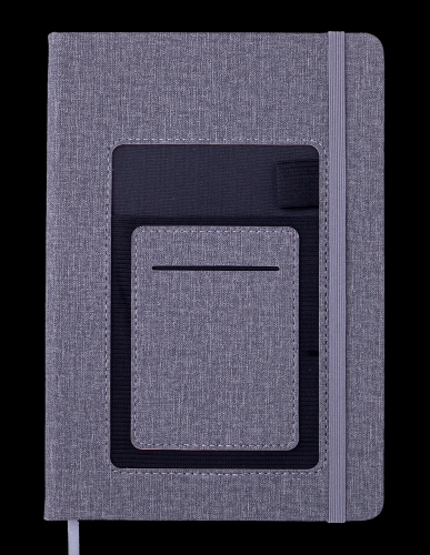 Блокнот деловой Buromax COMFORT А5, 96 листов, точка, серый - №1