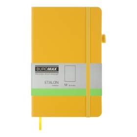 Книга записна Buromax ETALON 12.5х19.5 см, 96 аркушів, нелінований, жовтий