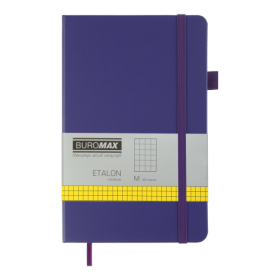 Книга записная Buromax ETALON 12.5х19.5 см, 96 листов, клетка, фиолетовый