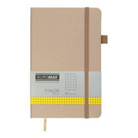 Книга записная Buromax ETALON 12.5х19.5 см, 96 листов, клетка, золото