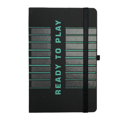 Книга записная Buromax MACHO на резинке 13.6х20.7 см, 96 листов, клетка, черный - №1