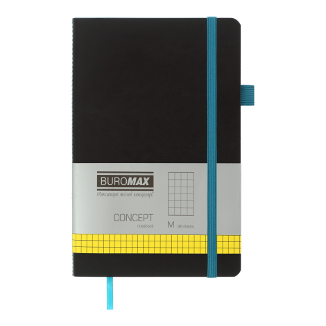 Книга записная Buromax CONCEPT 12.5х19.5 см, 96 листов, клетка, салатовый - №1