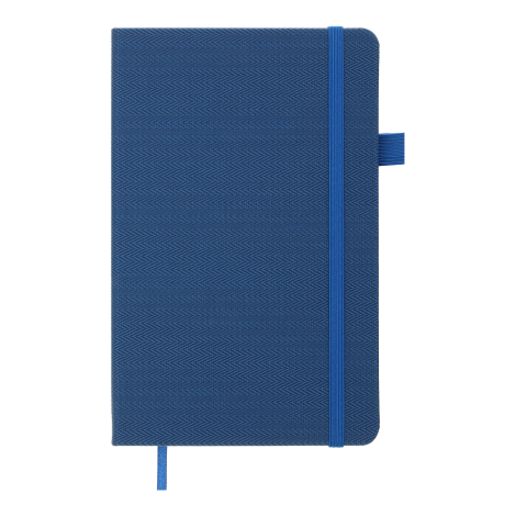 Книга записная Buromax TWEED 12.5х19.5 см, 96 листов, клетка, синий - №1