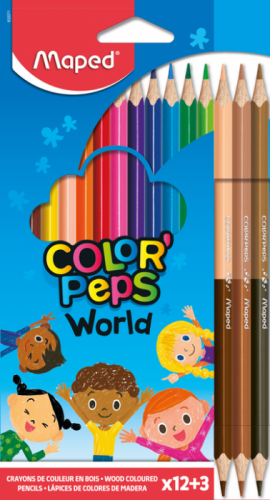 Карандаши цветные Maped COLOR PEPS, 18 цветов (12 Classic + 3 Duo) - №1