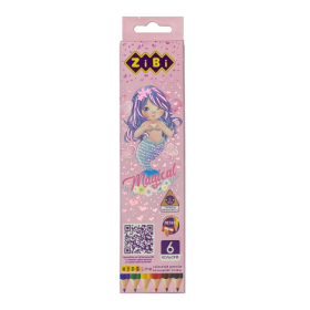 Олівці кольорові ZiBi KIDS Line Magical, 6 кольорів