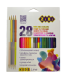 Карандаши цветные ZiBi KIDS Line, 28 цветов (12 стандартных + 4 двухсторонних) - №1