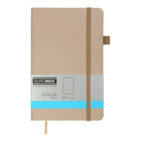 Книга записная Buromax ETALON 12.5х19.5 см, 96 листов, точка, золото
