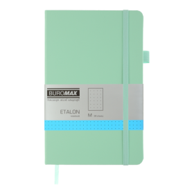 Книга записная Buromax ETALON 12.5х19.5 см, 96 листов, точка, мятный