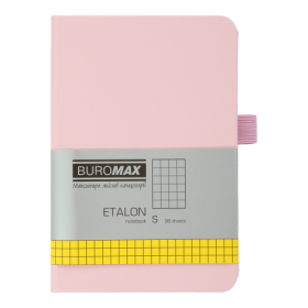 Книга записная Buromax ETALON 9.5х14 см, 96 листов, клетка, розовый