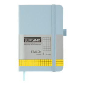 Книга записная Buromax ETALON 9.5х14 см, 96 листов, клетка, голубой