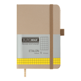 Книга записная Buromax ETALON 9.5х14 см, 96 листов, клетка, золото